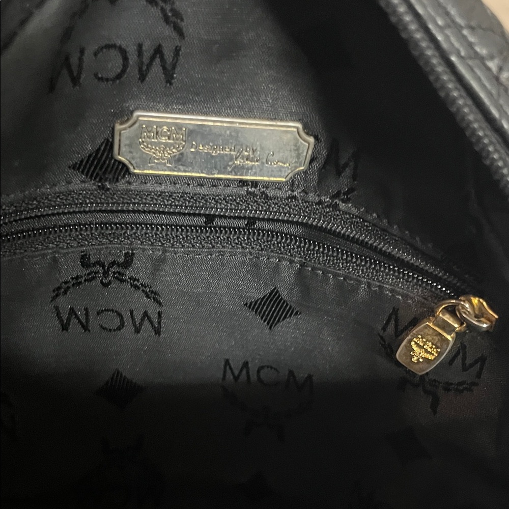 MCM Black Quilted Round Crossbody with Gold Hardware - Picture 9 of 9